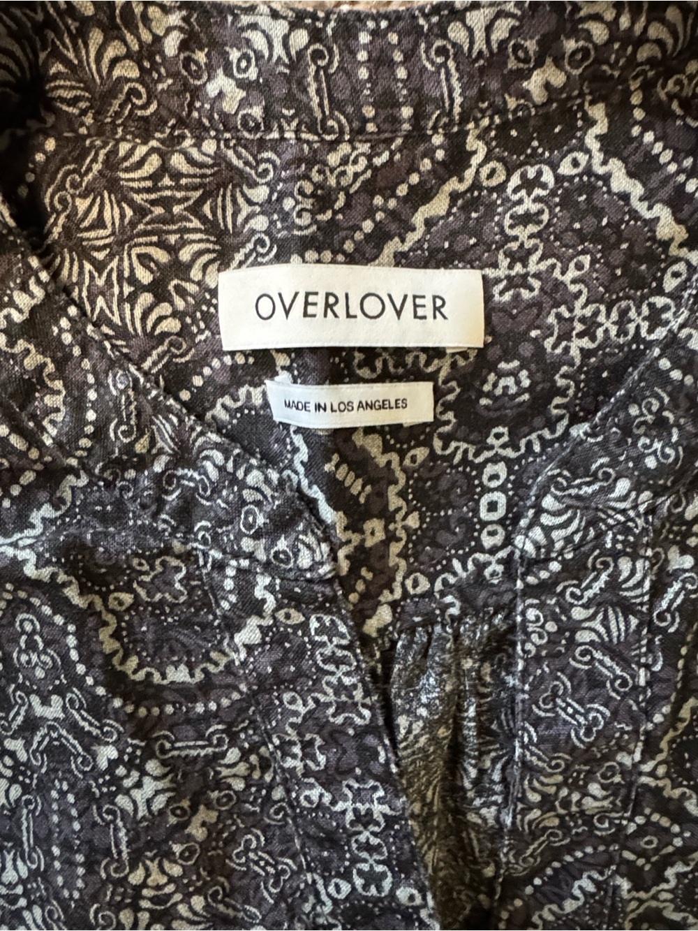 Black & White Patterned Long-Sleeve Jumpsuit - Picture 2 of 5